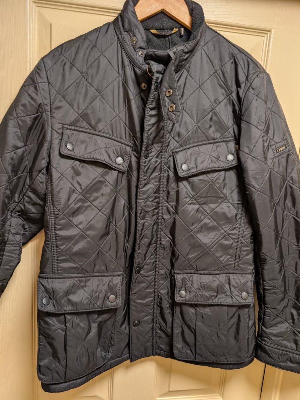 Barbour International Ariel Polarquilt Quilted Jacket - Men's Medium- Black